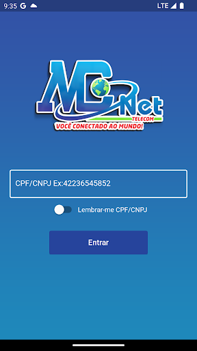Android application MC Net Fibra screenshort