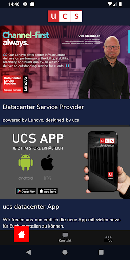 Android application ucs cloud services screenshort