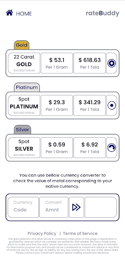 rateBuddy Screen 2