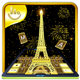 Gold Paris Keyboard Theme icon