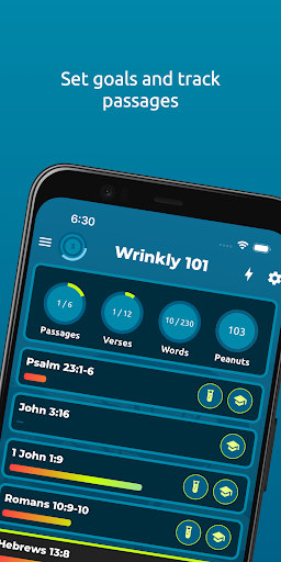 Android application Wrinkly – Bible Memory screenshort