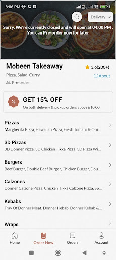 Mobeen Takeaway Screen 3