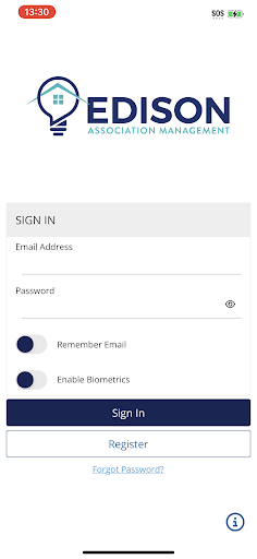 Android application Edison Association Management screenshort