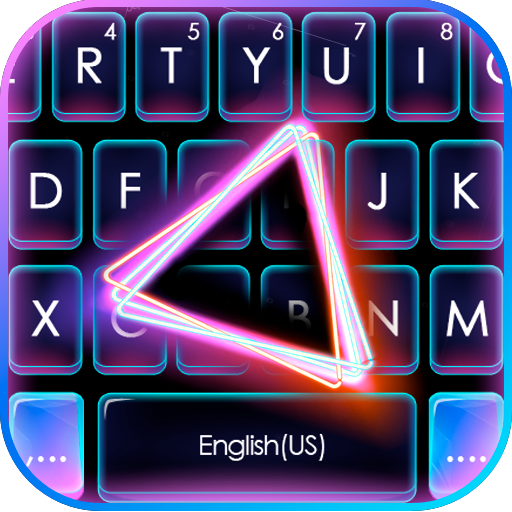 Neon Triangle Keyboard Theme logo