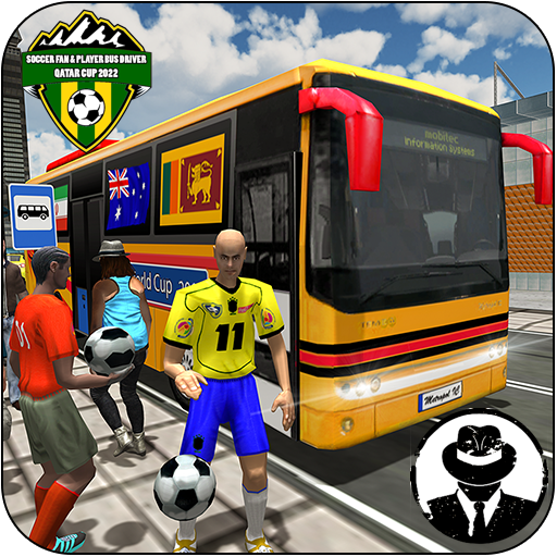Soccer Player & Fan Bus Driver logo