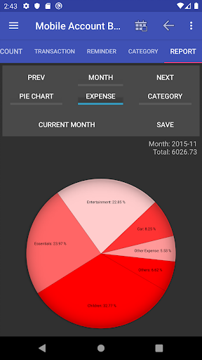 Mobile Account Book HD Lite Screen 2