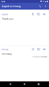 Hmong to English Translator
