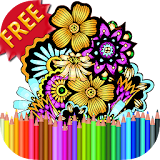 Adult Coloring Book Flowers icon