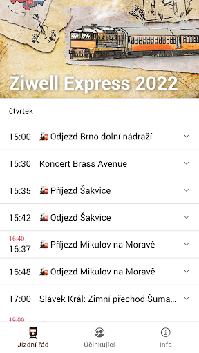 Android application VlakFest screenshort
