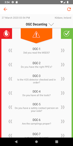 Android application OI Check Status screenshort