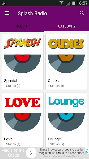 Android application Splash Radio screenshort