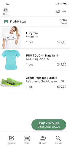 EG Retail Mobile POS Screen 3