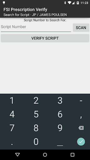FSI Verification Pad Screen 2