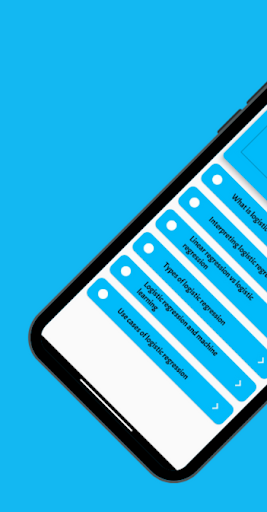 Android application Logistic Regression screenshort