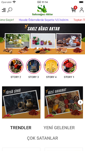 Android application Sakızağacı Aktar screenshort