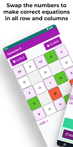Android application Equazzler D - Division Puzzle screenshort