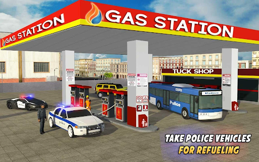 Gas Station Police Car Parking 1.6 screenshots 3