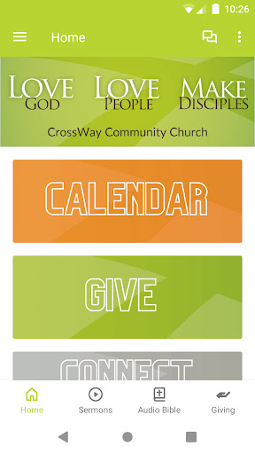Android application CrossWay Community Church screenshort