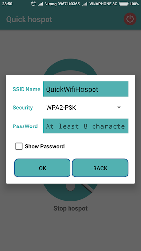 Quick Wi-Fi Hotspot Screen 3