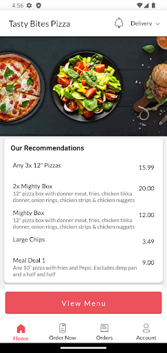 Tasty Bites Pizza Screen 2