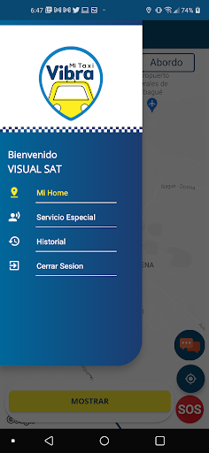 Android application Taxi Vibra Conductor screenshort