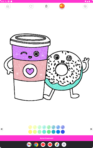 sweet donut coloring game Screen 2