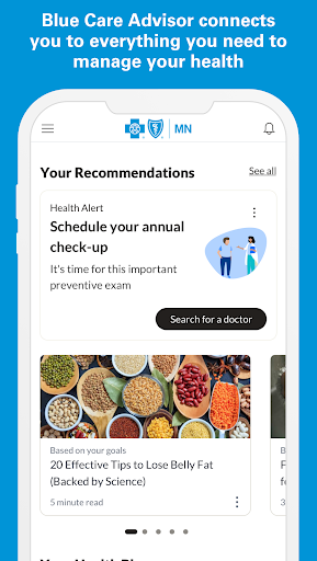 Android application Blue Care Advisor screenshort