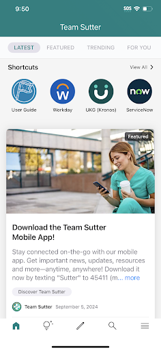 Android application Team Sutter screenshort