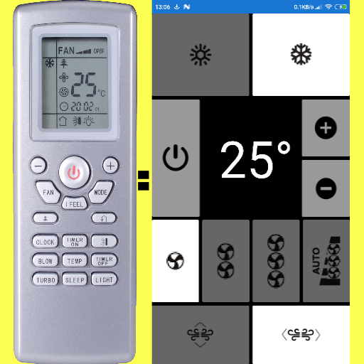 GREE AC remote,simple,0setting logo