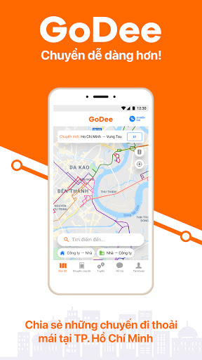 Android application GoDee — shuttle bus booking screenshort