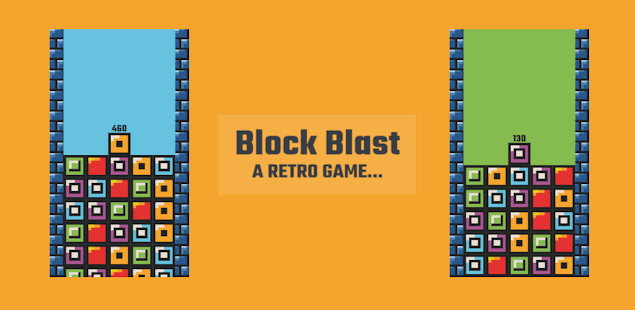 Block Blast: captura de pantalla de un juego retro
