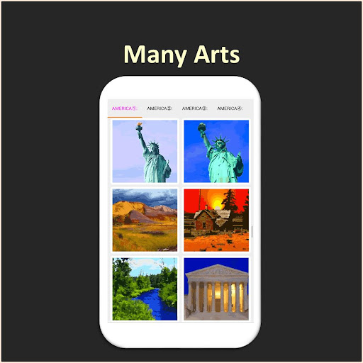 Android application Color by Number - america screenshort
