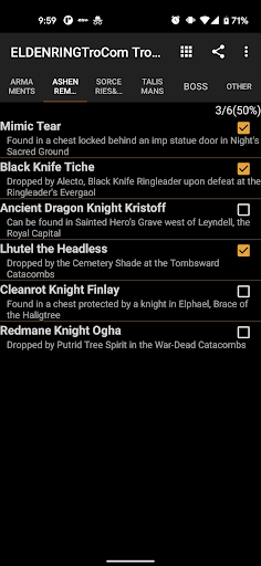 ELDEN RING Trophy/Achievement Screen 3