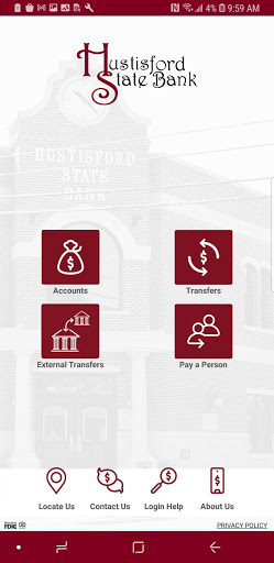 Android application Hustisford State Bank screenshort