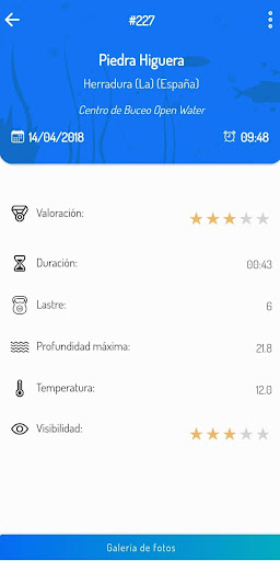 Android application Dive3 screenshort