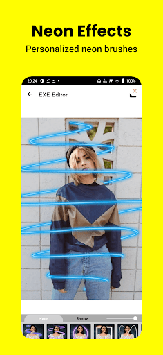 Android application Neon Photo Editor & Effects screenshort