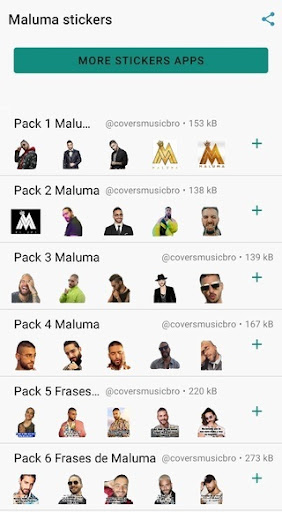 Android application Stickers de Maluma screenshort