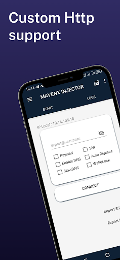 Android application MavenX Injector (OVPN/SSH) VPN screenshort