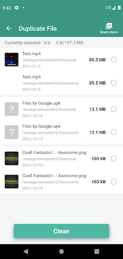 Duplicate Cleaner Screen 2