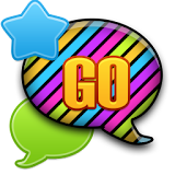 GO SMS - Neon Rainbow Sky icon