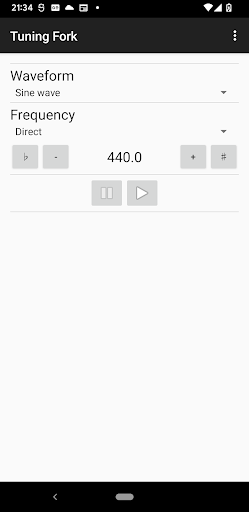 Android application Tuning Fork screenshort