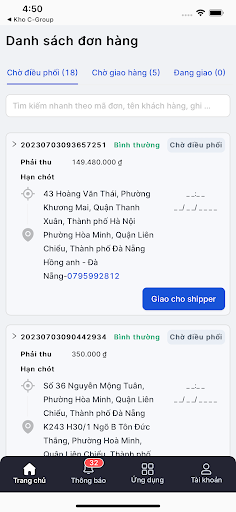 Giao vận C-Group Screen 2