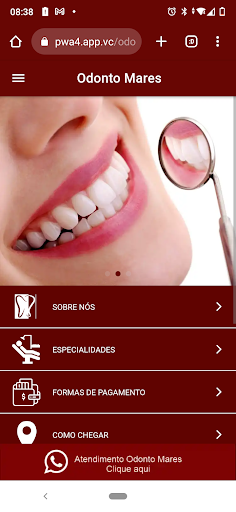 Android application Odonto Mares screenshort