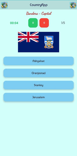 World Countries Capitals Flags Screen 3