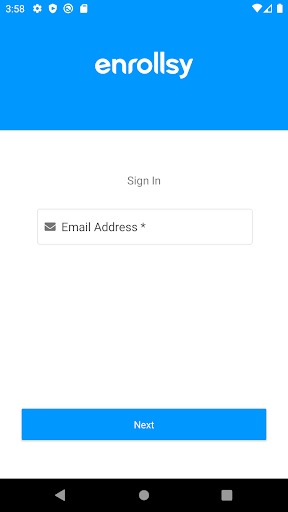 Android application Enrollsy screenshort