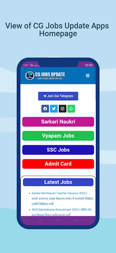 CG Jobs Update Screen 2
