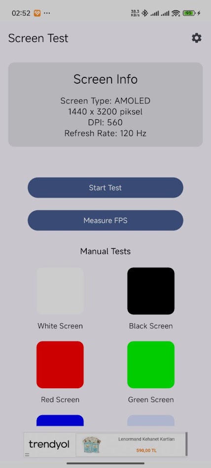 #3. Screen Test (Android) Podle: Fatih Yaşar