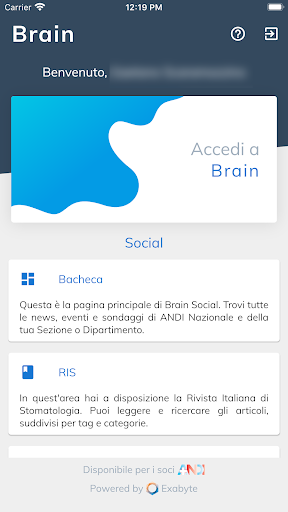Brain - Portale Soci ANDI Screen 3