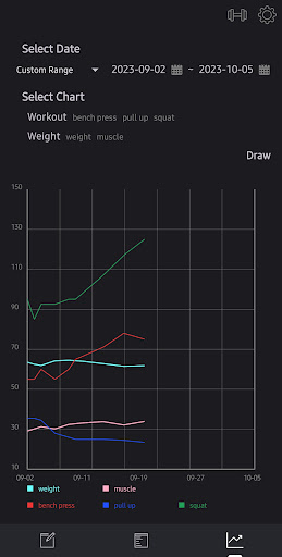 Android application Gym Note - Track Workout screenshort