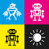 Learn how to code games Robot icon